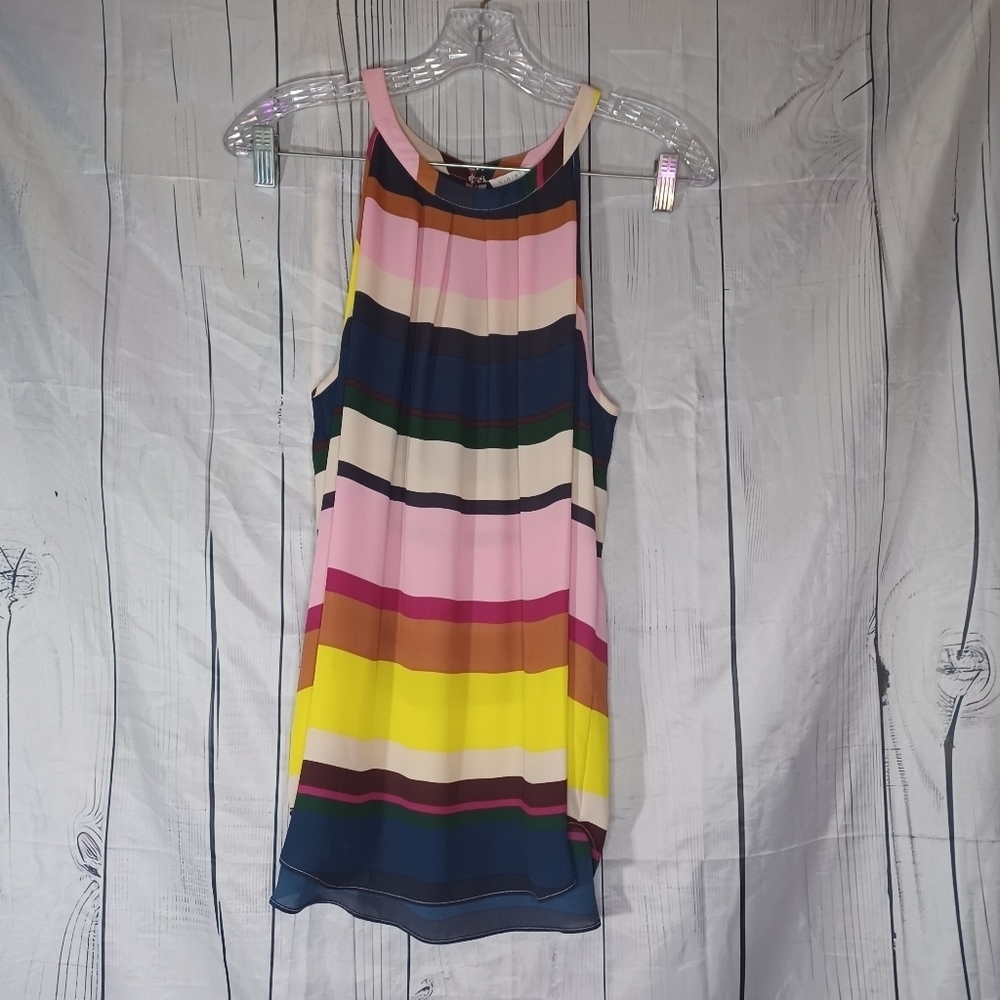 Violet And Claire Colorful BohoChic Striped Sleeveless Top